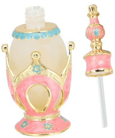 HAMPPLIES Decorative Essence Bottle Alloy Material for Holding Perfume Essential Oils for Travel Use As Refillable Diffuser Bottle Fits Patchouli Oil Fragrance Travel Needs