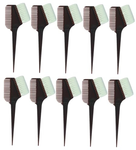 Gogogmee 10pezzi Kit per Tintura dei Capelli Ciotola Pettine e Spazzola per Tintura per Barbiere e Parrucchiere Caffè
