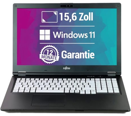 Fujitsu LifeBook E559 15,6 Zoll Full HD Laptop Intel Core i5-8265U@ bis zu 3,9 GHz 16 GB 512 GB SSD mit Windows 11 Pro & GRATIS Antiviren-Software inkl. 12 Monate Garantie