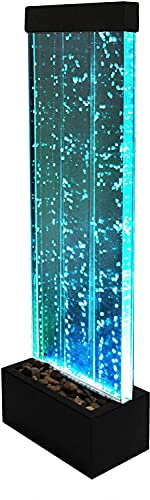 Primrose 123cm Bubble Water Wall with Colour Changing RGB LEDs for Indoor Use with Included Remote Control