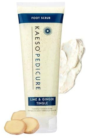 KAESO Exfoliante de Pies de Lima, Jengibre y Aceite de Menta 250ml - Exfoliante para Capas Ásperas y Duras Dejando la Piel Fresca y Renovada - Lima y Jengibre para Refrescar y Revitalizar los Pies