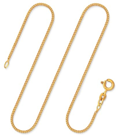 EDELIND Goldkette Damen 750 Echtgold - Panzerkette 1.4 mm Gelbgold 42 cm mit stilvoller Geschenkbox