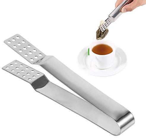 Haofy Tepåse i rostfritt stål, presstång Multifunktionsköksverktyg för svart te Oolong Grönt te Chai Örtte Iskuber Kaffe Te Tillbehör Kök Hushålls kaffesked Clip multifunktionstång