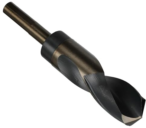 Drill America 1-1/8 Reduced Shank High Speed Steel Black & Gold Contractor Drill Bit with 3-Flat 1/2 Shank, KFD3F Series