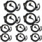 UAYESOK Walkie-Talkie G-Ring-Ohrhörer, Sicherheits-Radio-Headset mit PTT-Mikrofon, kompatibel mit Motorola CP040 DP1400 XT420 TX460 GP300 GP340 Hytera PD505 Midland G15 G18 Zwei-Wege-Radio (10 Stück)