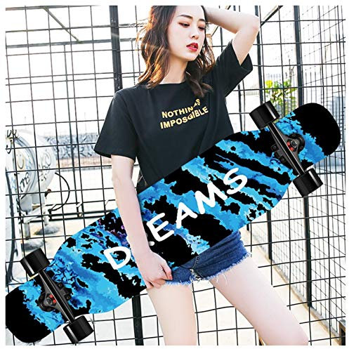 Longboard Jungen Premium Longboards für Mädchen 42 Zoll Pro Skateboard für Cruising Freestyle Downhill Dance Longboard Skateboard für Erwachsene Anfänger Mädchen Jungen (Color : Style C)