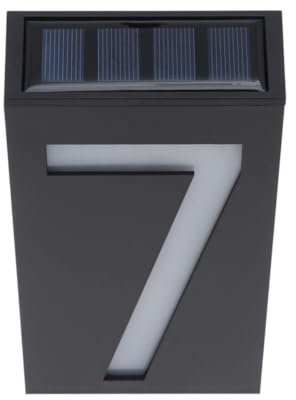 Uonlytech Solarenergie Licht Solar-Türschild Nummerierung Solares Digitales Licht Hoteltürschild Nummer 7