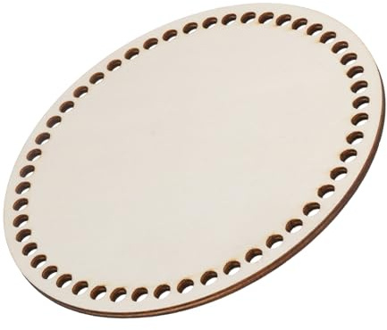 QUARKZMAN Base per Cestino All'Uncinetto in Legno di 5,5 Pollici, Fondo per Borsa All'Uncinetto in Legno Grezzo per Cestini Artigianali, Borse All'Uncinetto Lavori Maglia