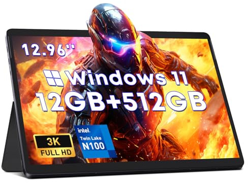 CHUWI Hi10 Max Windows Tablet de 12.96 pulgadas, Intel N100, 12 GB de RAM 512 GB SSD, Windows 11 tabletas con pantalla táctil, FHD 2880 x 1920, WiFi 6, Bluetooth 5.2, cámara de 8 MP+5 MP, HDMI, USB