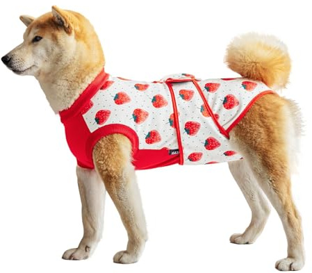 ZESTEFY Dog Recovery Suit for After Surgery, Anti-Licking Pet Surgical Suit with Elastic Neck & Waist Opening, Soft Cotton Bodysuit for Small Medium Large Dogs, Alternative to Cone Collar (S)