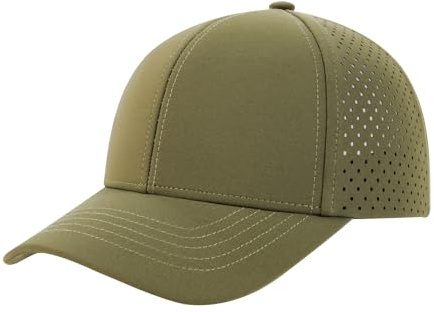 BOTVELA Baseballkeps för män laserskuret nät snapback-keps, Armégrönt, one size