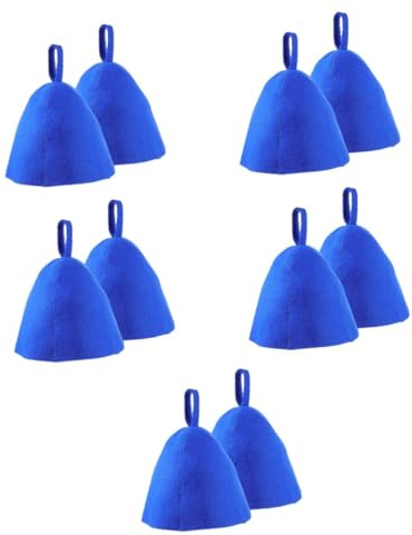 Totority 10pcs Wool Sauna Hat Felt Accessory for Spa Sauna Comfortable Reusable Absorbent Hat for Shower Bathing