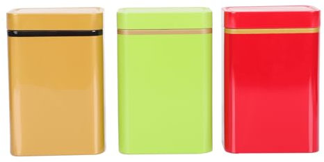 LABRIMP 3 Piezas La Lata De Té De Caja De Hierro Estaño Envase Lata De Té Hermético Bote De Café Bote De Café Sellado Contenedor De Azúcar Tarro De Dulces Hojalata