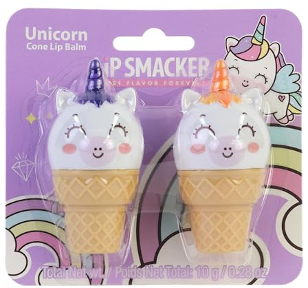Lip Smacker Unicorn Cone, Duo Set Baumes à Lèvres Licorne, Set de 2 pour Enfants, Édition Cadeau 2025