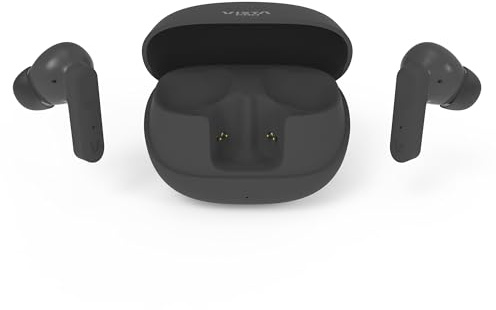 Vieta Pro - Auriculares True Wireless con Cancelación Activa de Ruido -25dB, Bluetooth 6.0, Dual Pairing, 4 x Mic ENC, Autonomía 25h, App Joy 2 Negro
