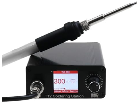 Lödstation Elektronisk Lödkolv OLED Större Digital Display Och Handtagsjärnspets Snabb uppvärmning(SET2)