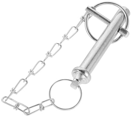 SOIMISS Pin di Sicurezza per Montaggio Rimorchio con Molla e Catena Accessorio Fissaggio Assale per Camper e Trailer Blocco Rapido Antiscivolo