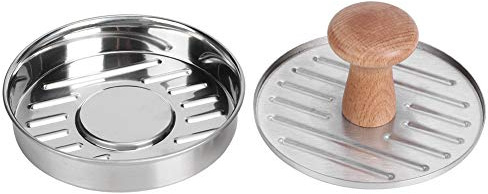 Yctze Presse à Hamburger en Acier Inoxydable 304 - Presse à Hamburger Domestique en Acier Inoxydable - Outil de Fabrication de Galettes - Accessoires de Cuisine - Robuste pour Barbecue et Grillades