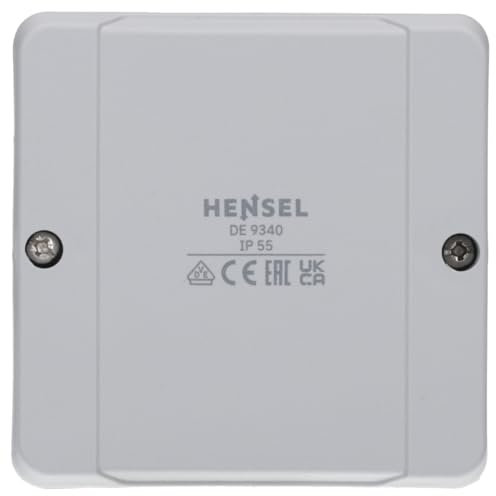 Hensel DE 9340 Kabelabzweigkasten Feuchtraumdose IP 55 bis 4 qmm 3phasig, 6 qmm 1phasig, ohne Klemme