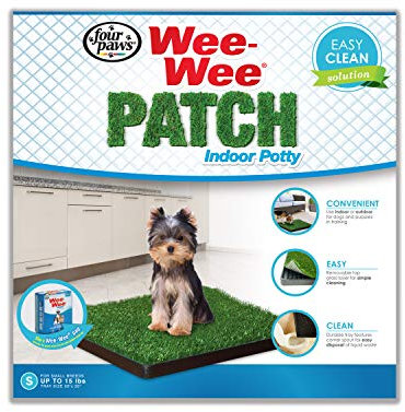 Four Paws Wee-Wee Premium Patch Indoor and Outdoor Pet Potty for Dogs l Dog Potty Training l Artificial Grass l Wee-Wee Patch