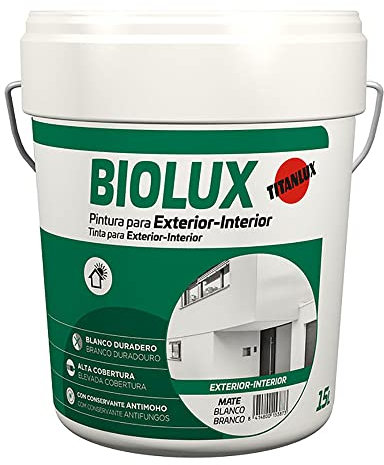 PINTURA PLASTICA INTERIOR-EXTERIOR MATE BIOLUX 4l TITAN A62000804
