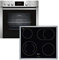 NEFF XE4P Backofen-Kochfeld-Kombination (Einbau), 4 Heizelemente, 59.4 cm, Klapptür, Bräterzone, Edelstahl, Schwarz