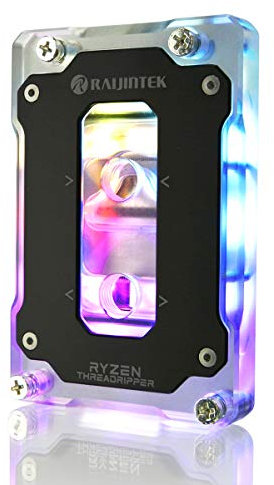 Raijintek CWB TR4-RBW RGB CPU Wasserkühlung Block für Custom Wasserkühlung, CPU Kühler RGB Adressierbar, Kompatibel Nur mit Ryzen Threadripper