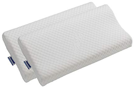 Todocama Cuscino viscoelastico cervicale con Design ergonomico terapeutico, 67 x 35 x 13 cm, 2 Pezzi