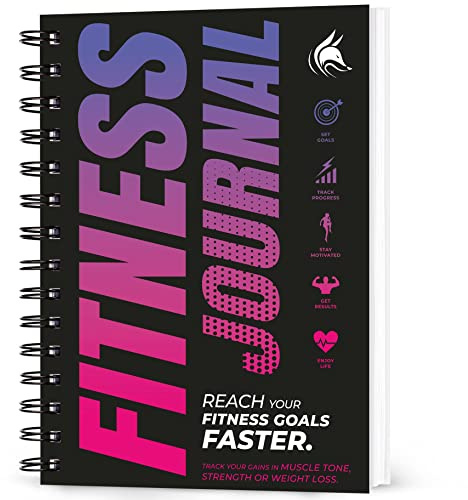 Clever Fox Fitness Journal Workout Log Book - Daily Fitness Planner Workout Journal for Women and Men. Spiral-Bound, Laminated Cover, Thick Pages, A5 (Pink & Dark Purple)