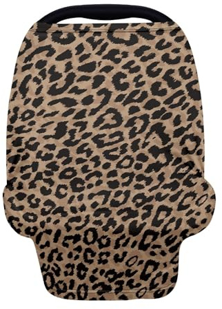 JOAIFO Classical Leopard Wild Cheetah Baby Infinity Nursing Scarf Breastfeeding Cover Ultra Soft Car Seat Covers Great for Shopping Privacy Breastfeeding