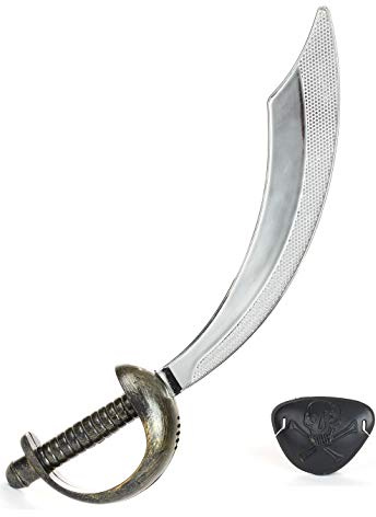 DEGUISE TOI - Sabre et Cache œil de Pirate en Plastique - [Armes/Epées]