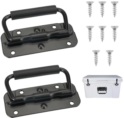 2 Pièces Poignée de Coffre 100mm pour Caisse Pliante, Boîte D'épreuve et Boîte à Outils - Poignées à Ressort pour Remplacement
