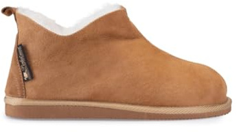Perfect Wool - Chaussures de cabane, semelle solide - Chaussons en peau de mouton pour femmes et hommes - Chaussons chauds en laine naturelle - Pour l'hiver et l'automne, antidérapants