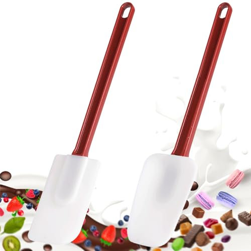 Silicone Rubber Spoons & Spatulas, Heat Resistant, Commercial Grade, 2 S (9.5)