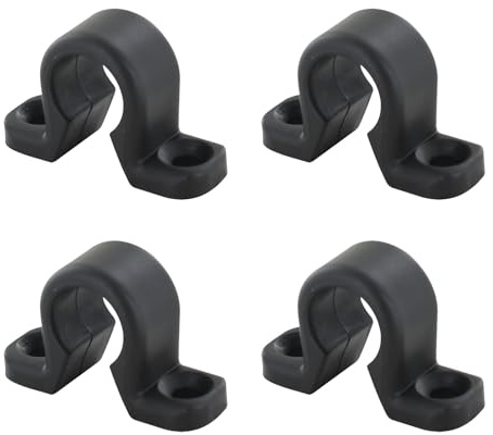 Lot de 4 Colliers d'Espagnolette - Composite Noir - Lacets pour Tringle Barre de Volet Battant - Fabrication Française - Fermeture pour Volet Battant Bois Aluminium ou PVC