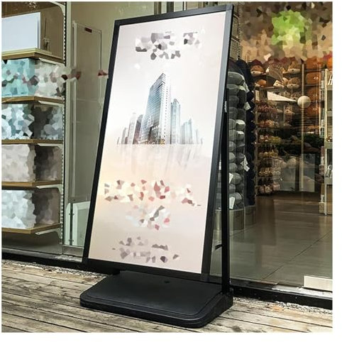 Infoständer Höhenverstellbar Plakatständer, Winddichter Schilderhalter Aus Aluminiumlegierung For Den Außenbereich, Werbeständer Mit Sockel, Regal For Plakattafeln For Die Werbung In Einkaufszentren (
