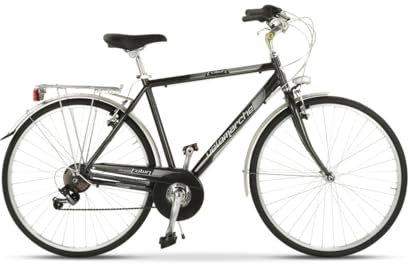 Velomarche Bazam - Bicicletta Uomo City Bike Town 28, Cambio a 6 Velocità, Bici da città, Telaio in Alluminio, Adulti Uomo, Taglia 50, Dark Grey