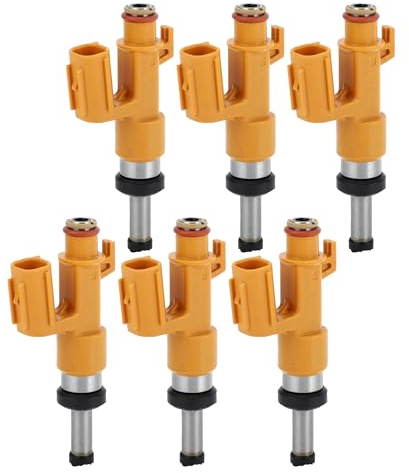INFINAUTO Fuel Injector, Engine Fuel Injection Nozzle No.23209-09330 for Lexus ES350 BASE 2019-2023 for Toyota Avalon Touring, XLE 2019-2022 3.5L Yellow, 6 Pcs