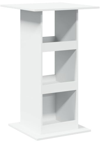 vidaXL Bar Table with Storage, Side Table for Kitchen Dining Room Home, Pub Table for Dinner Party Decorative, Modern Style, White Engineered Wood
