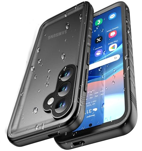 Cozycase TOP Military Shockproof IP68 Waterproof Case for Samsung Galaxy S25 Heavy Duty 360 Full Body With Screen Camera Protector Double Dustproof Hard Tough Protective S 25 Front Back Cover Black