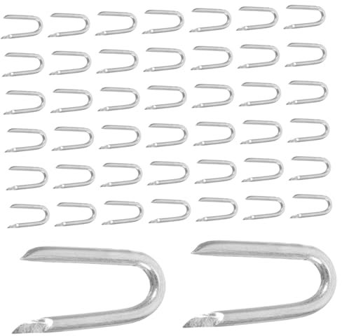 BUGUUYO Clous Robustes En U Pour Clôtures Métalliques 200 Pièces Fixations Pour Clôtures Métalliques Conçues Pour La Performance