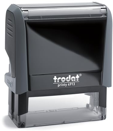 Mister Timbri Timbro Autoinchiostrante Trodat 4913 58x22 mm Rettangolare Personalizzabile - 6 Righe di Testo, Ecologico e Ideale per Dati Aziendali o Firma