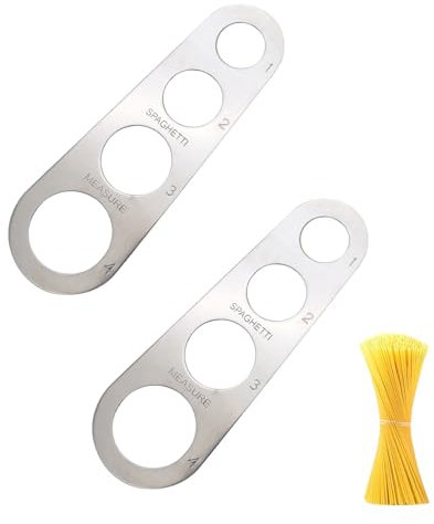 2 strumenti di misurazione per spaghetti, strumento per misurare la pasta, misuratore per spaghetti, tester per spaghetti, accessori per la pasta per la tua famiglia