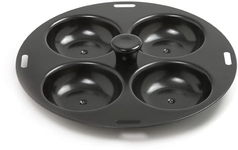 Norpro 992 Nonstick 4-Egg Poacher, 8.5 inch, Black