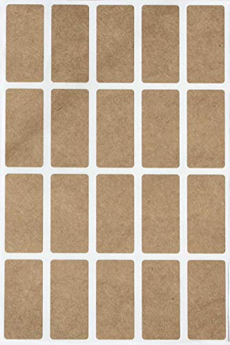Royal Green Sticker Kraftbraun 40 mm x 19 mm rechteckige Aufkleber - 1,5 x 0,7 Zoll cm viereckige Etiketten im 300 Pack