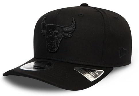 New Era Chicago Bulls NBA Tonal Schwarz Verstellbare 9Fifty Stretch Snapback Cap - S-M (6 3/8-7 1/4)