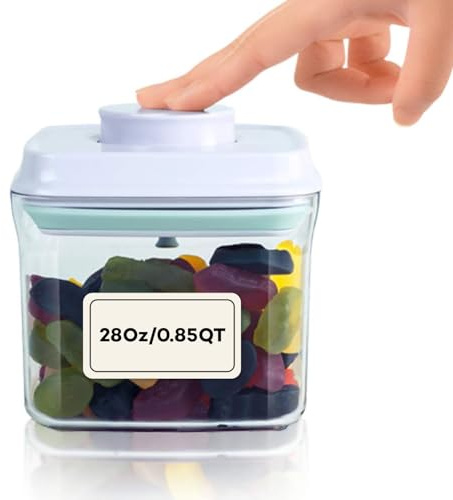iChewie - BopTop (1pc) Airtight Food Storage Container – Mechanical Silicone Seal Canister - BPA-Free - 850ml