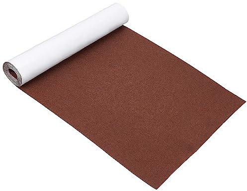 BENECREAT 40cmx2mTessuto in Feltro Autoadesivo Fodera per Mensola Marrone Scuro per La Creazione di Costumi Fai da Te e Scatola per Cassetti per Gioielli Bastone in Tessuto, 1mm di Spessore
