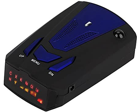 Germerse Détecteur de Radar de Voiture, 360 degrés, 16 Bandes, Alarme vocale, Bleu