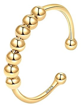 RGZ Anxiety Ring Silber 925 - Damen Spinner Fidget Anti-Stress Ring - Silberringe für Frauen